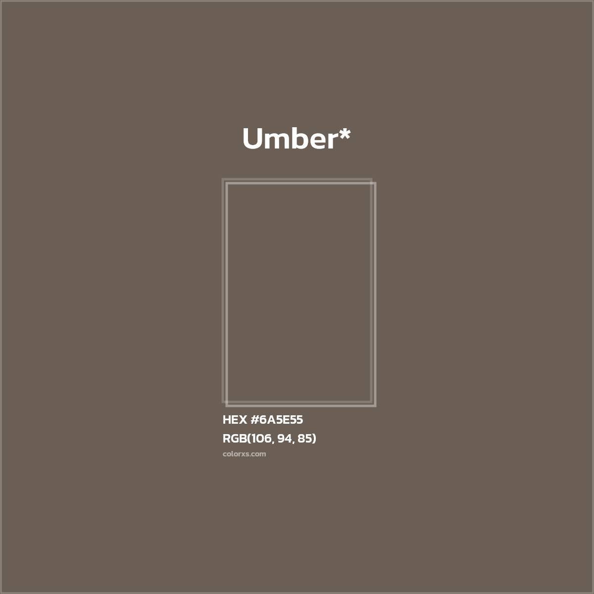 HEX #6A5E55 Color Name, Color Code, Palettes, Similar Paints, Images