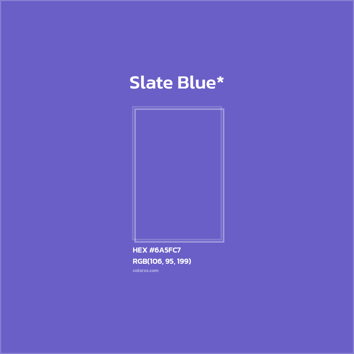 HEX #6A5FC7 Color Name, Color Code, Palettes, Similar Paints, Images