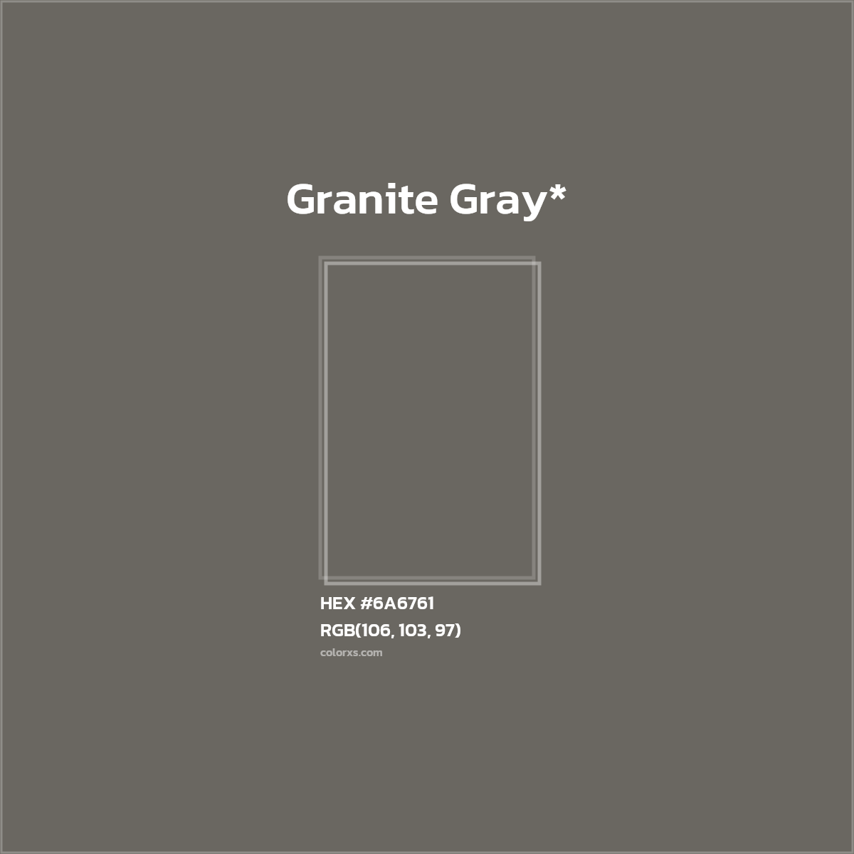 HEX #6A6761 Color Name, Color Code, Palettes, Similar Paints, Images