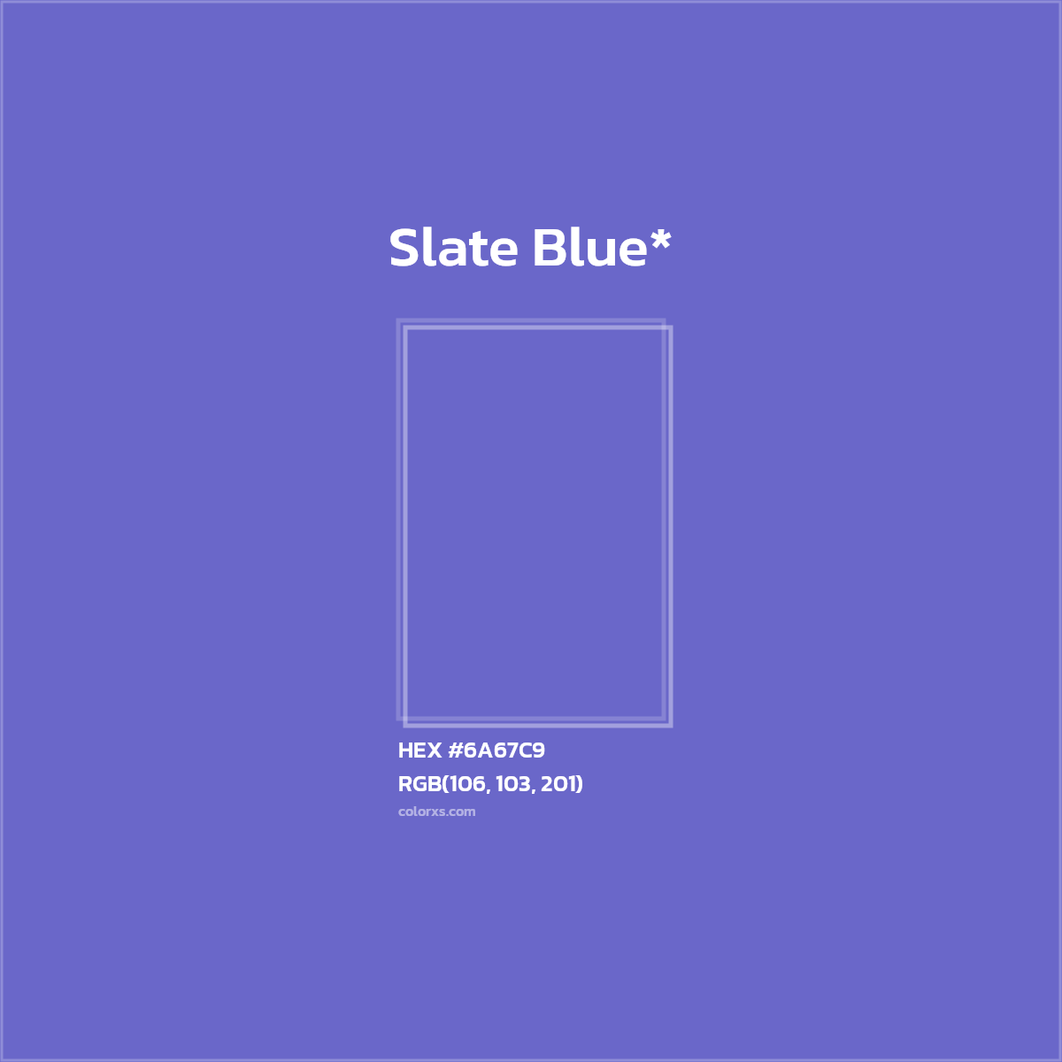 HEX #6A67C9 color code, matching color name and palettes - colorxs.com