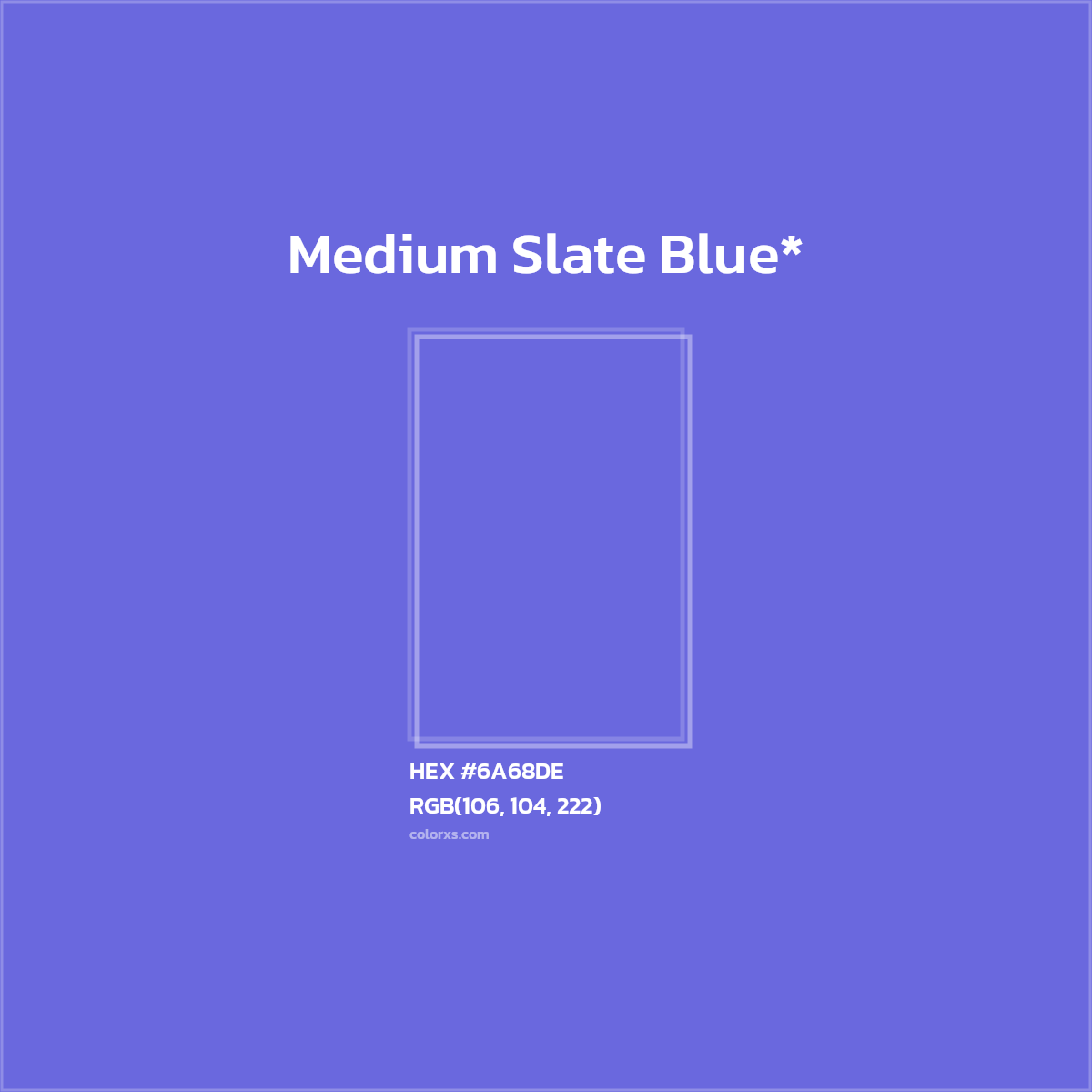 HEX #6A68DE Color Name, Color Code, Palettes, Similar Paints, Images