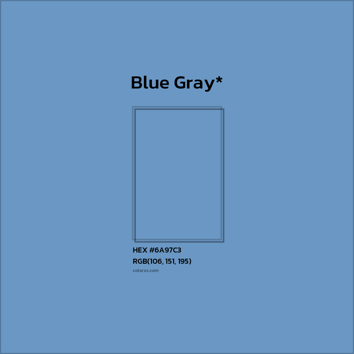 HEX #6A97C3 Color Name, Color Code, Palettes, Similar Paints, Images