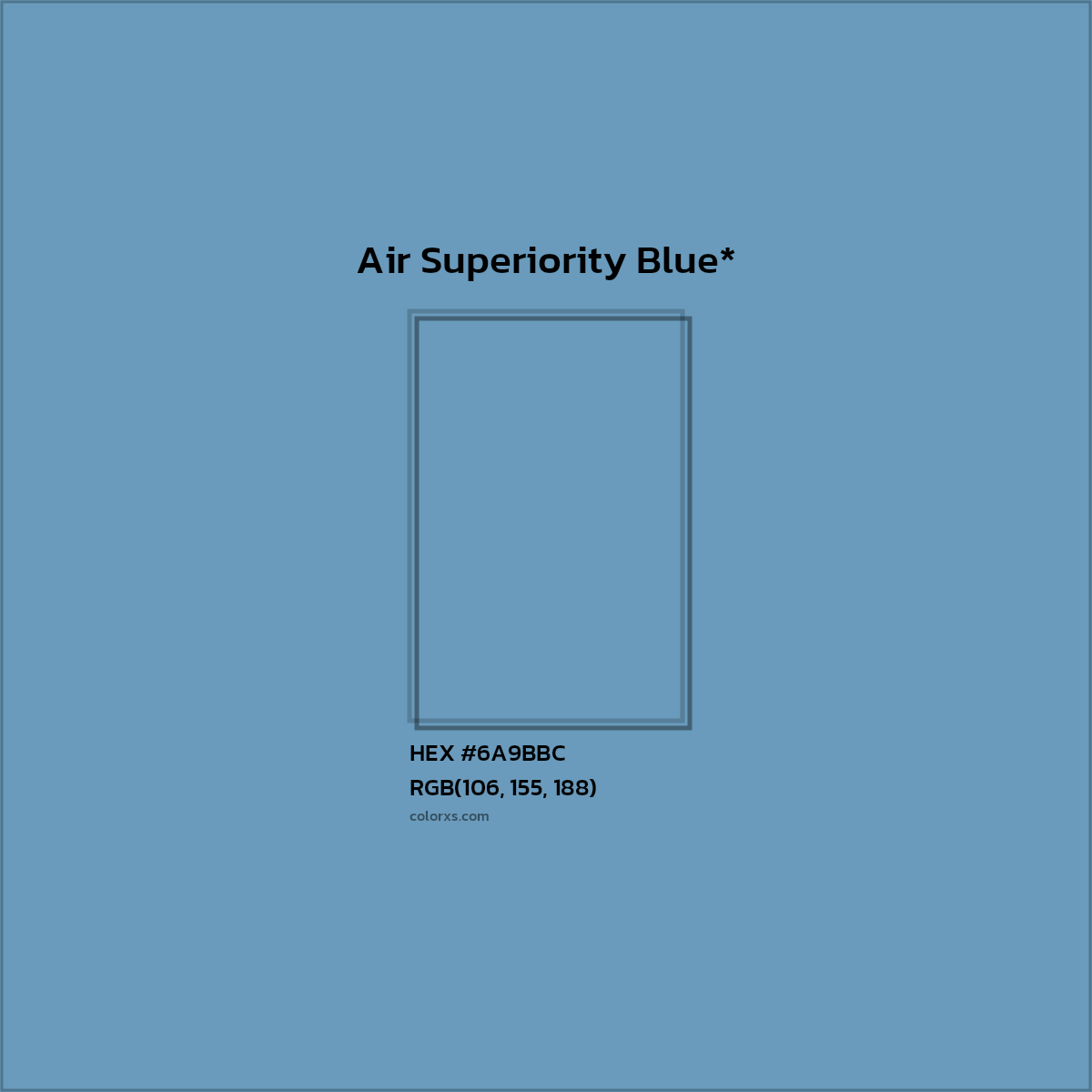 HEX #6A9BBC Color Name, Color Code, Palettes, Similar Paints, Images