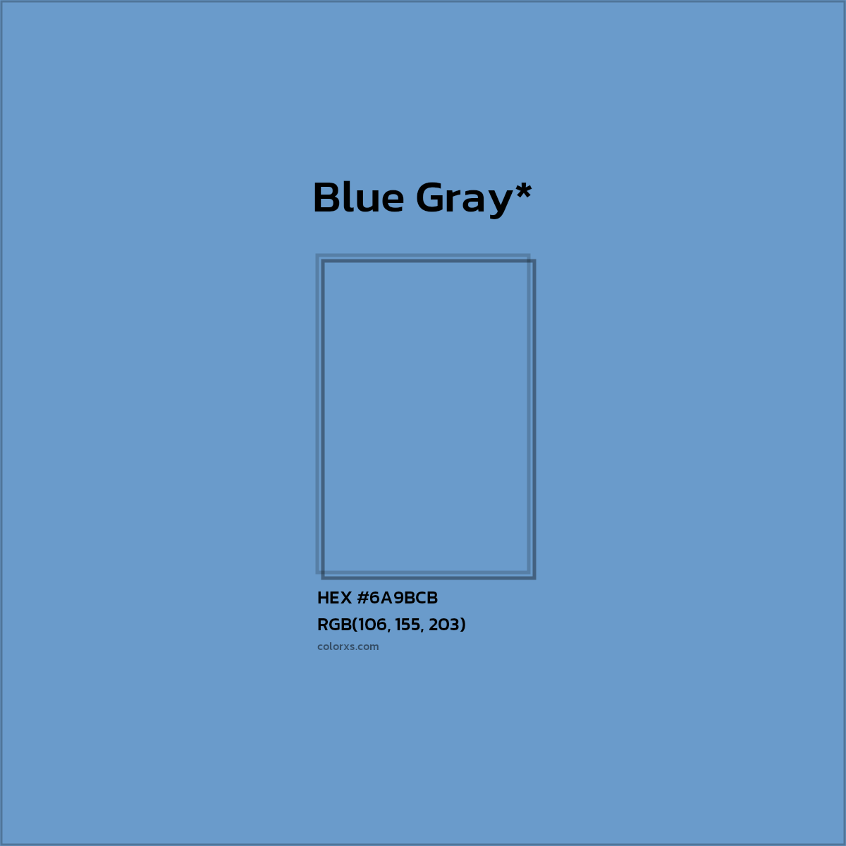 HEX #6A9BCB Color Name, Color Code, Palettes, Similar Paints, Images
