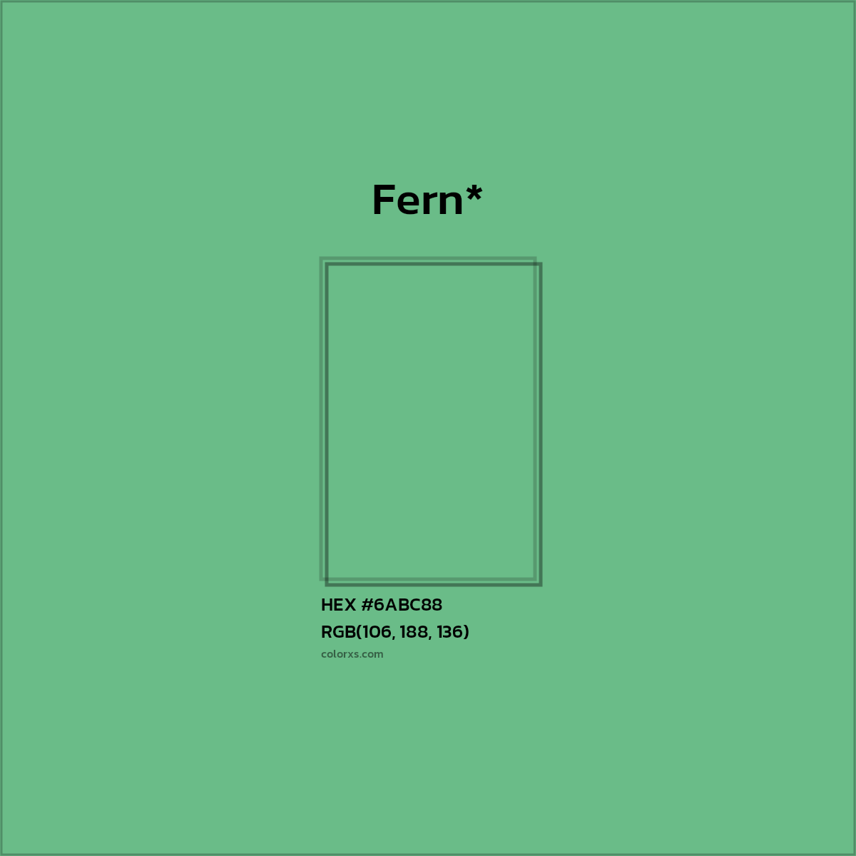 HEX #6ABC88 Color Name, Color Code, Palettes, Similar Paints, Images