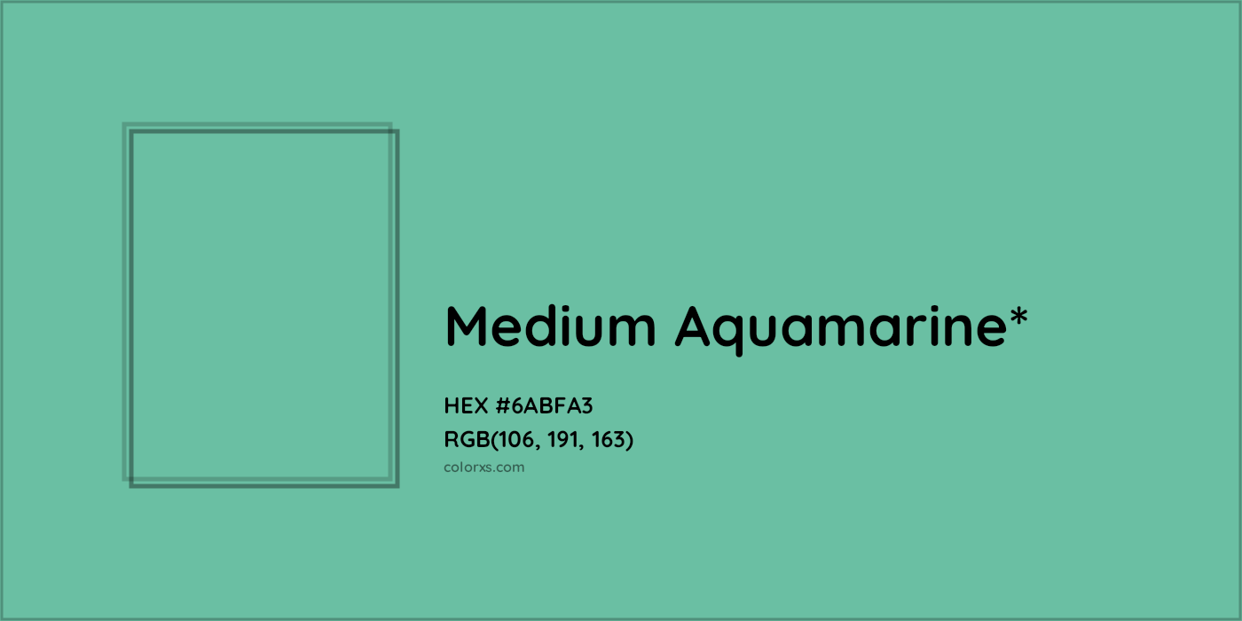 HEX #6ABFA3 Color Name, Color Code, Palettes, Similar Paints, Images
