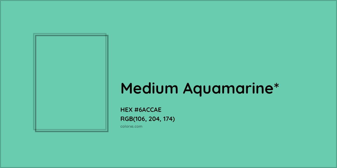 HEX #6ACCAE Color Name, Color Code, Palettes, Similar Paints, Images