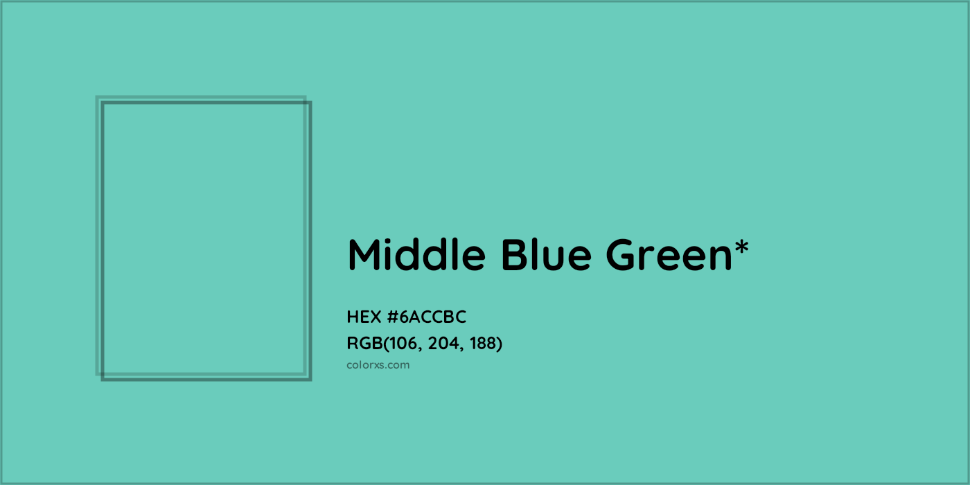HEX #6ACCBC Color Name, Color Code, Palettes, Similar Paints, Images