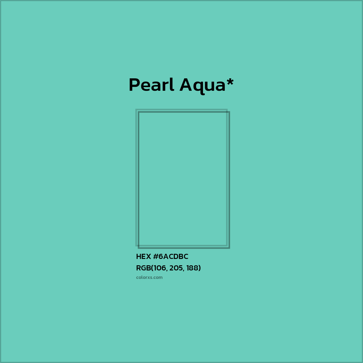 HEX #6ACDBC Color Name, Color Code, Palettes, Similar Paints, Images