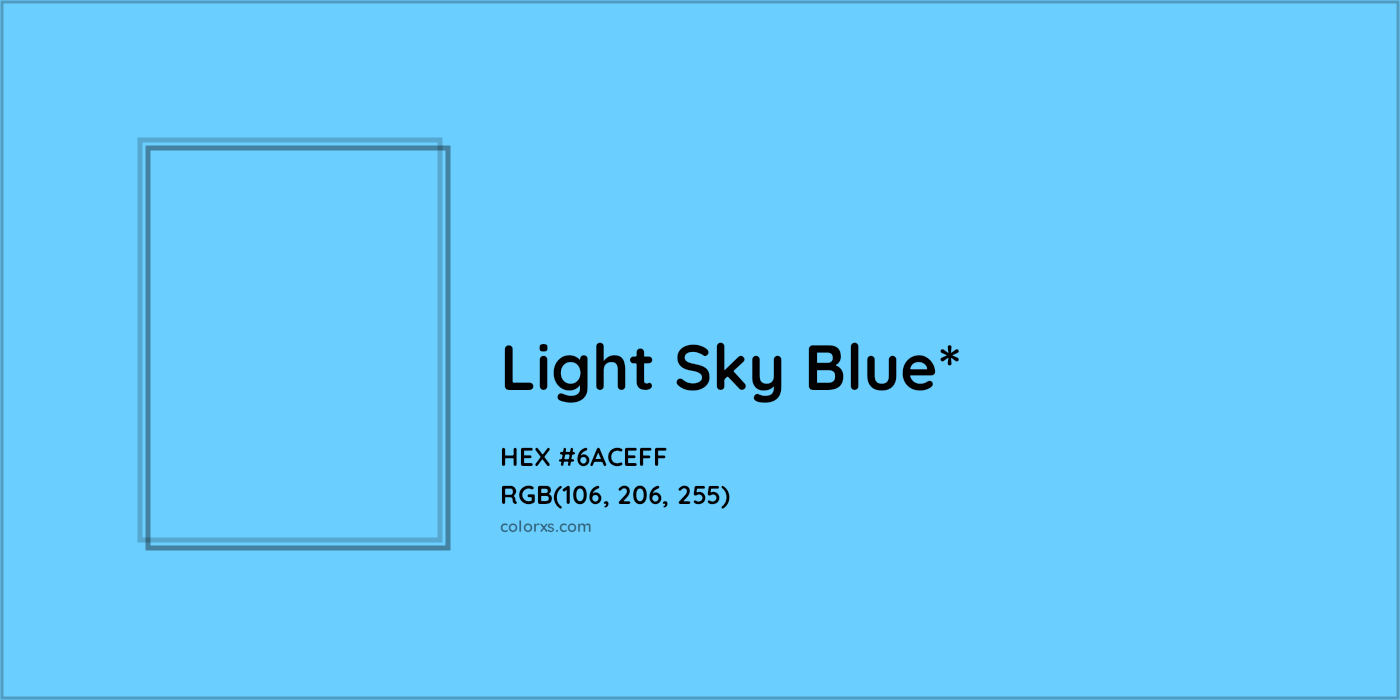 HEX #6ACEFF Color Name, Color Code, Palettes, Similar Paints, Images