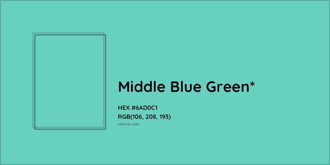 HEX #6AD0C1 Color Name, Color Code, Palettes, Similar Paints, Images