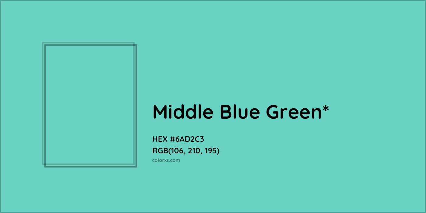 HEX #6AD2C3 Color Name, Color Code, Palettes, Similar Paints, Images
