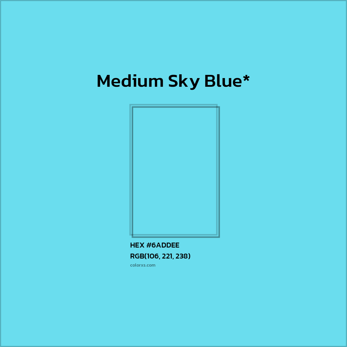 HEX #6ADDEE Color Name, Color Code, Palettes, Similar Paints, Images