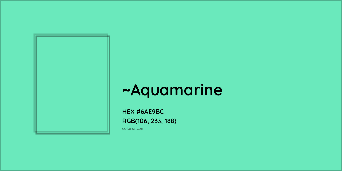 HEX #6AE9BC Color Name, Color Code, Palettes, Similar Paints, Images