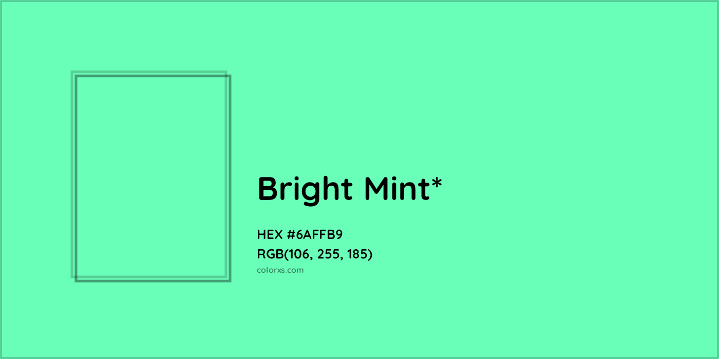 HEX #6AFFB9 Color Name, Color Code, Palettes, Similar Paints, Images