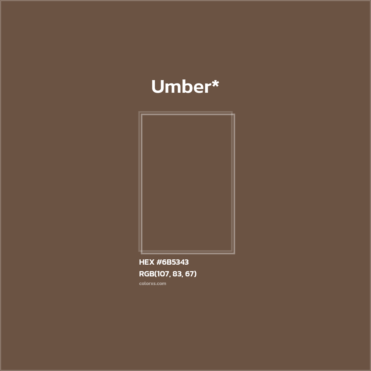 HEX #6B5343 Color Name, Color Code, Palettes, Similar Paints, Images