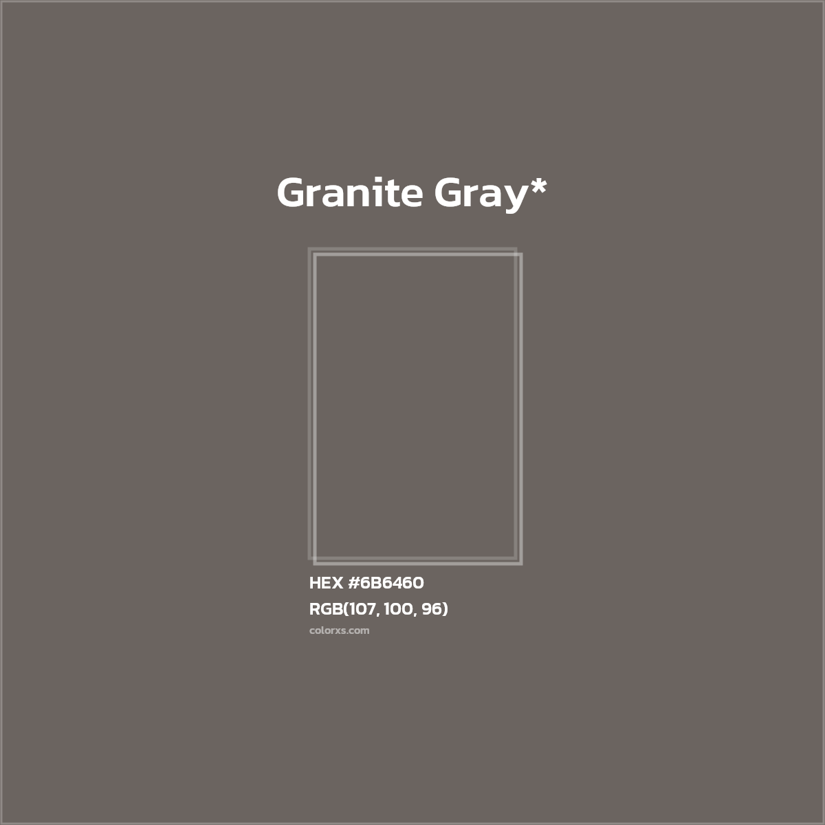 HEX #6B6460 Color Name, Color Code, Palettes, Similar Paints, Images