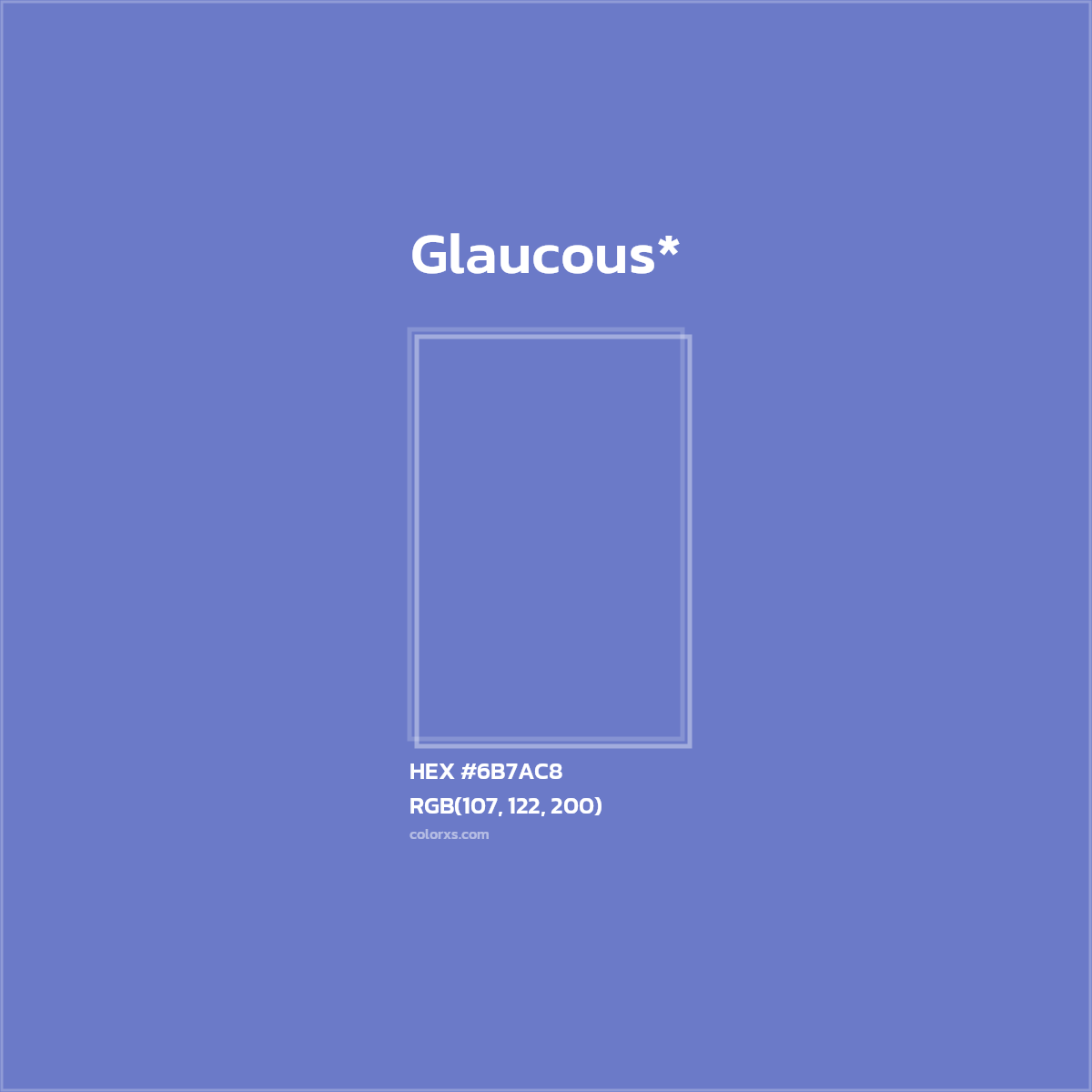 HEX #6B7AC8 Color Name, Color Code, Palettes, Similar Paints, Images