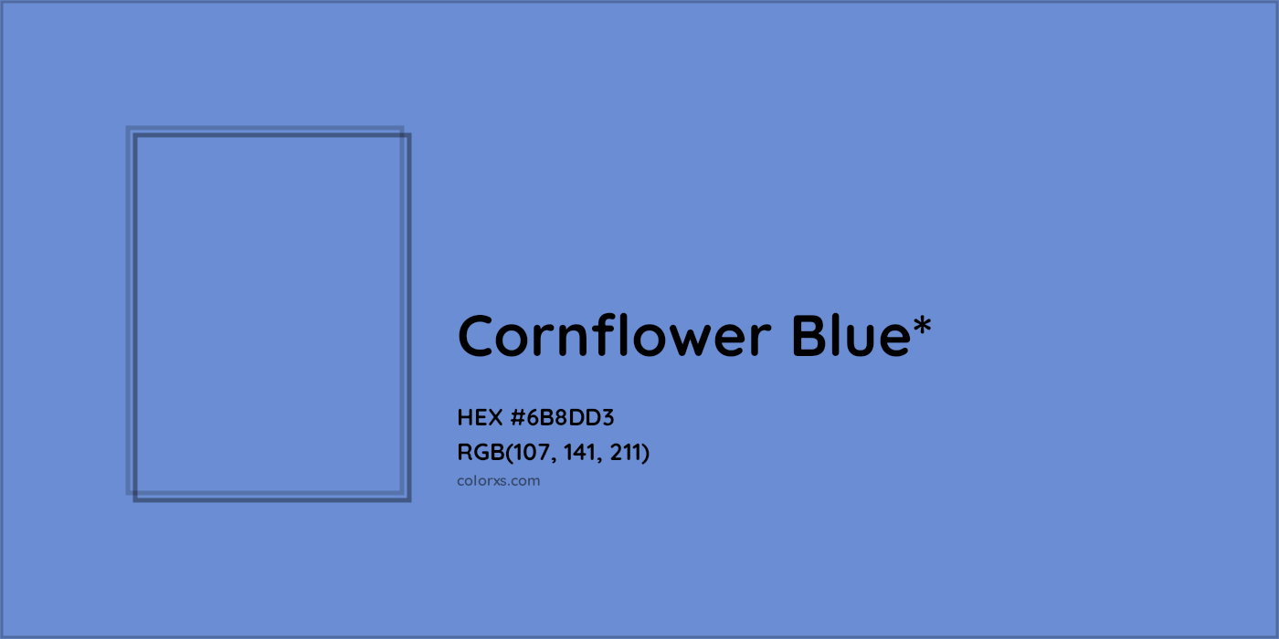 HEX #6B8DD3 Color Name, Color Code, Palettes, Similar Paints, Images