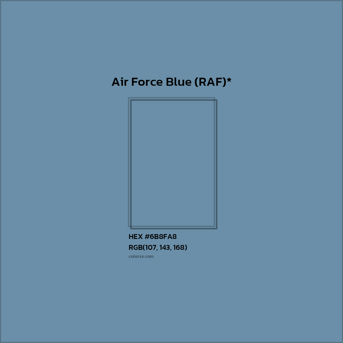 HEX #6B8FA8 Color Name, Color Code, Palettes, Similar Paints, Images