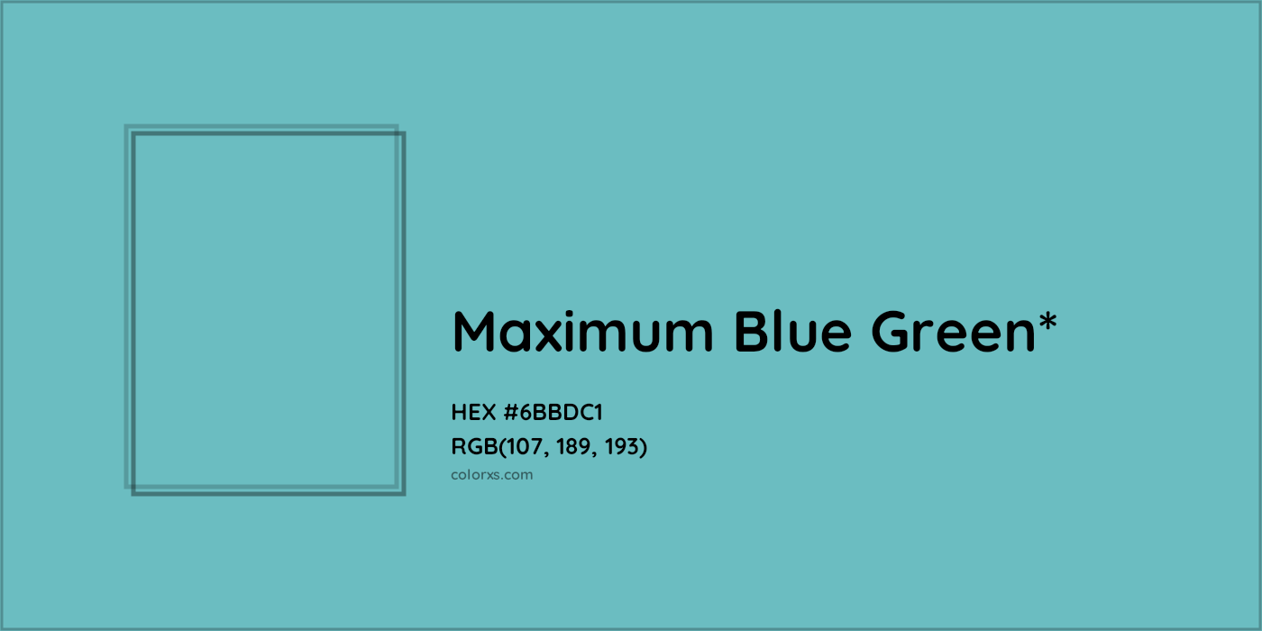 HEX #6BBDC1 Color Name, Color Code, Palettes, Similar Paints, Images