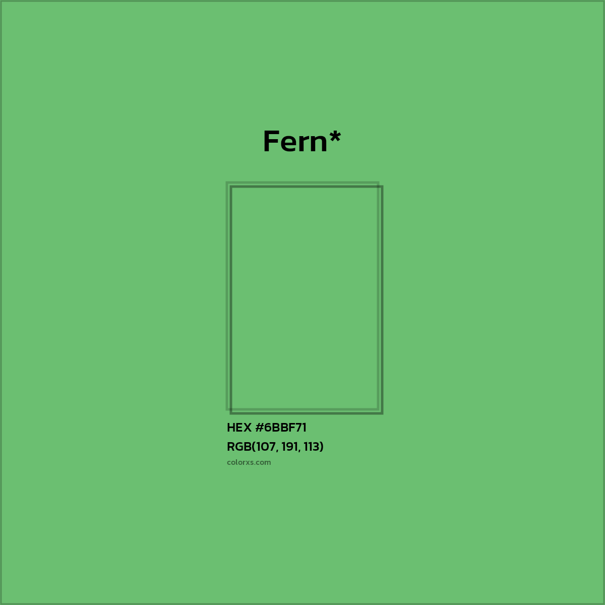 HEX #6BBF71 Color Name, Color Code, Palettes, Similar Paints, Images
