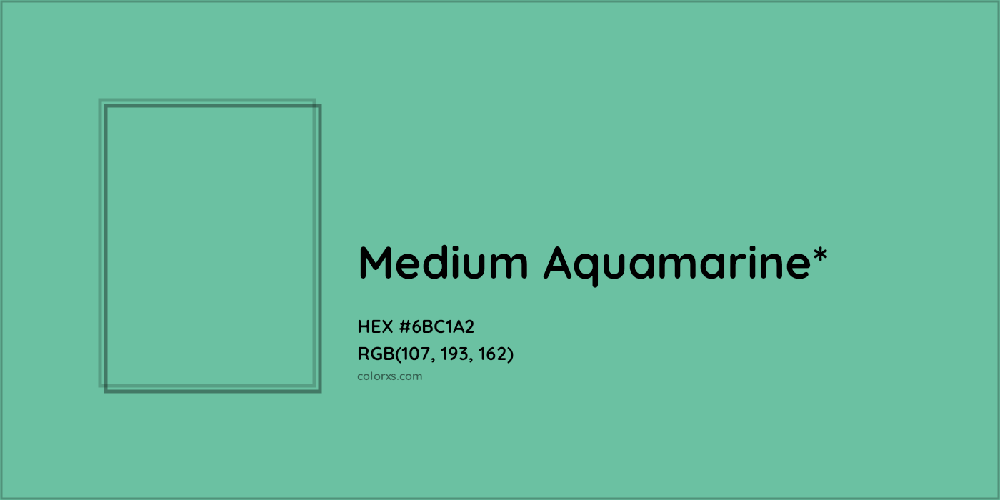 HEX #6BC1A2 Color Name, Color Code, Palettes, Similar Paints, Images