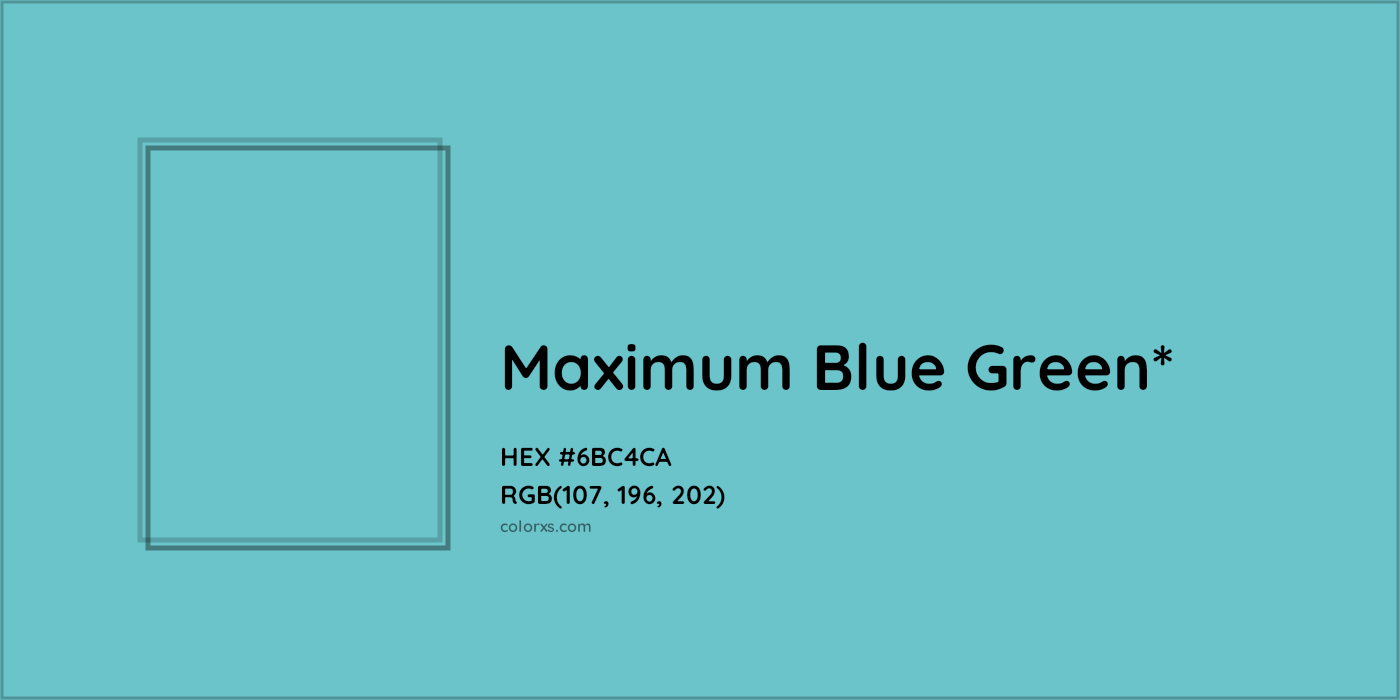 HEX #6BC4CA Color Name, Color Code, Palettes, Similar Paints, Images
