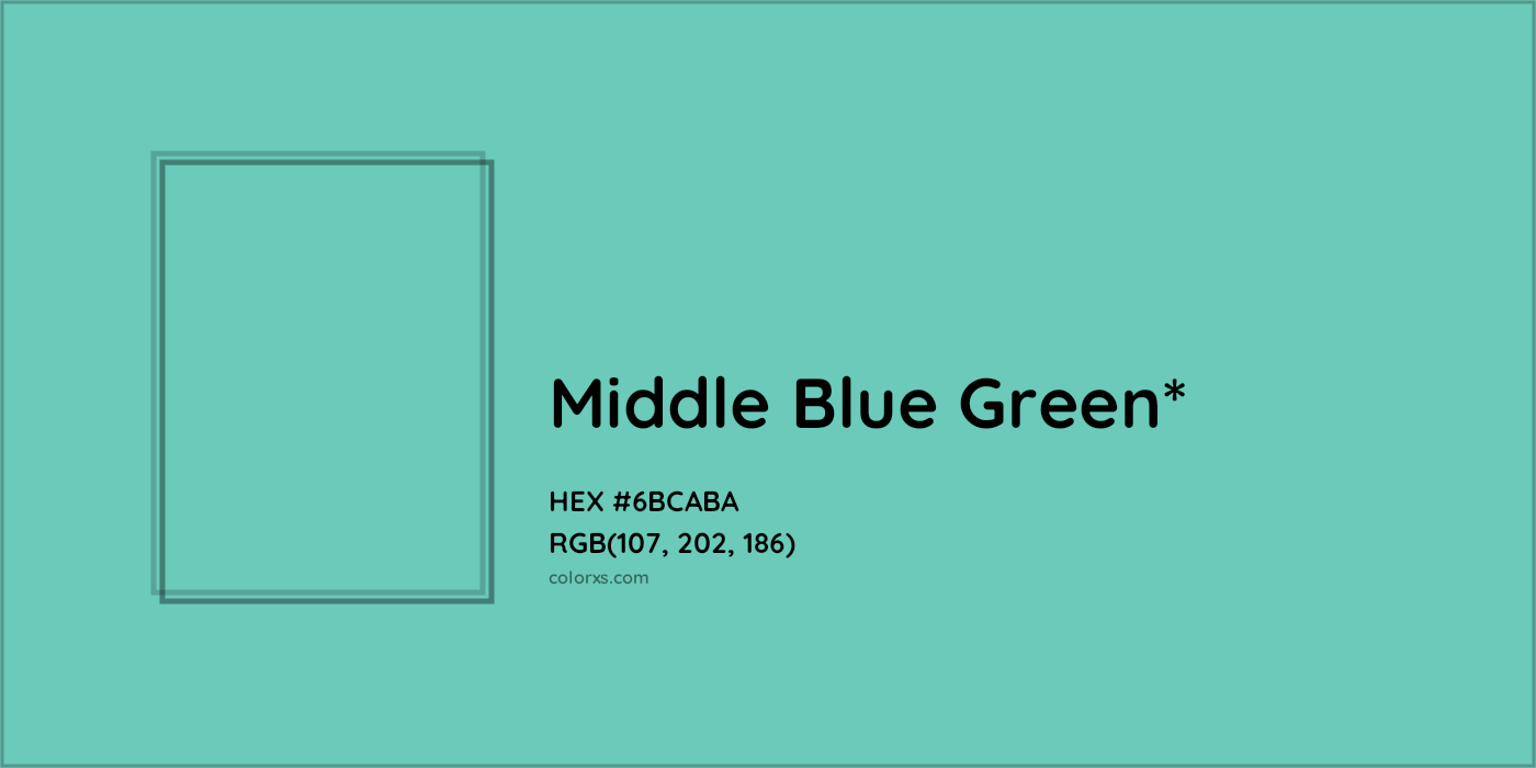 HEX #6BCABA Color Name, Color Code, Palettes, Similar Paints, Images
