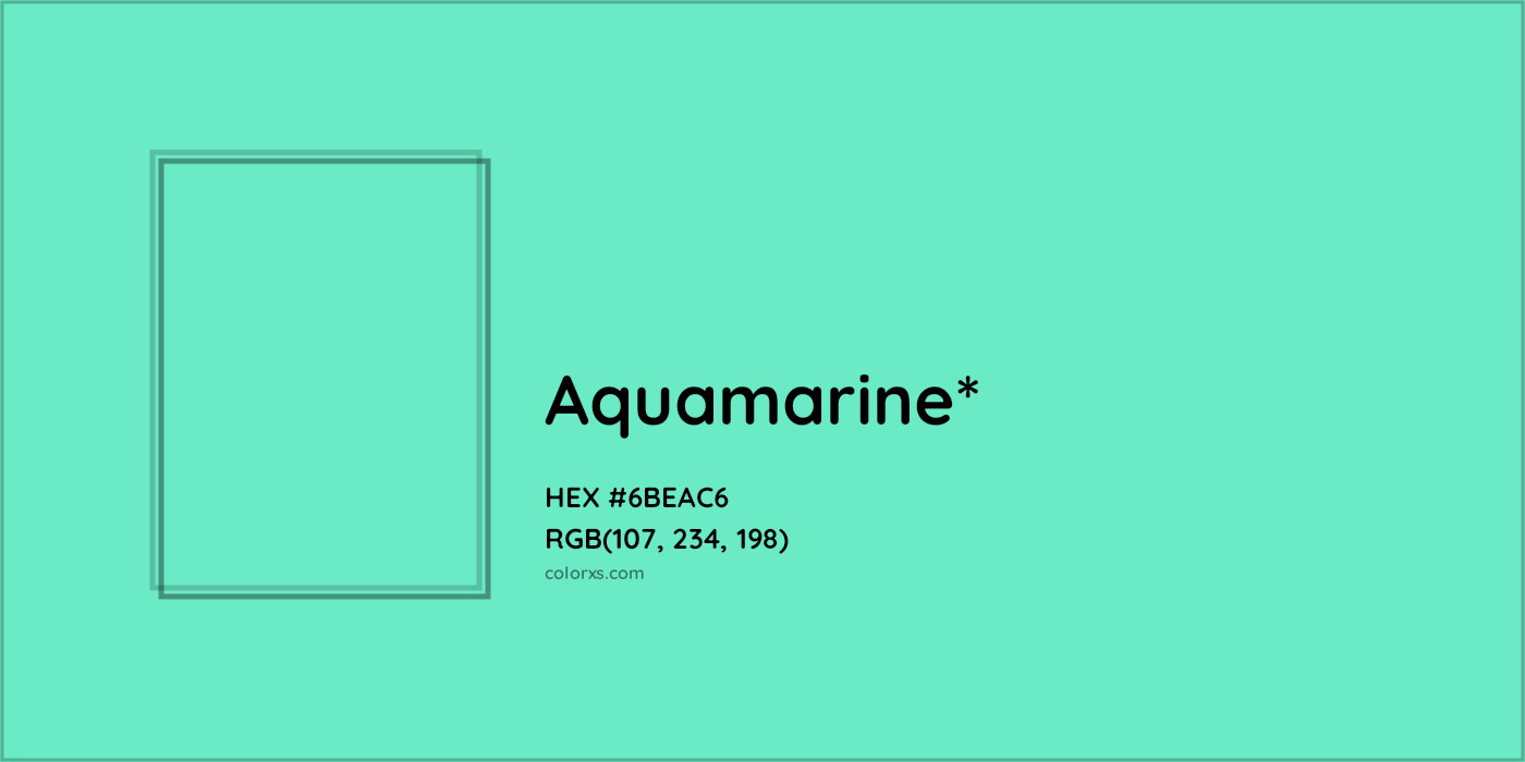 HEX #6BEAC6 Color Name, Color Code, Palettes, Similar Paints, Images