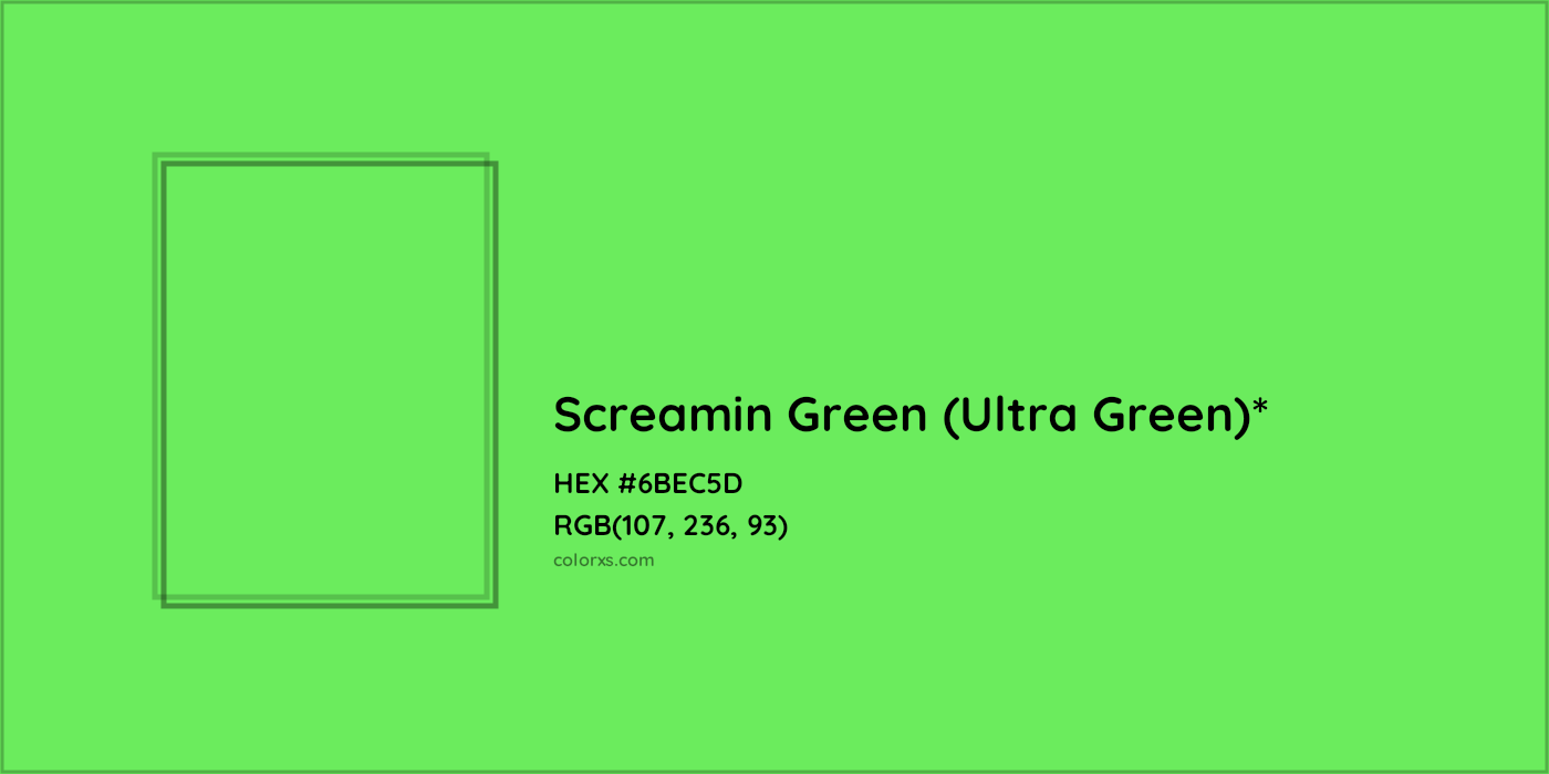 HEX #6BEC5D Color Name, Color Code, Palettes, Similar Paints, Images