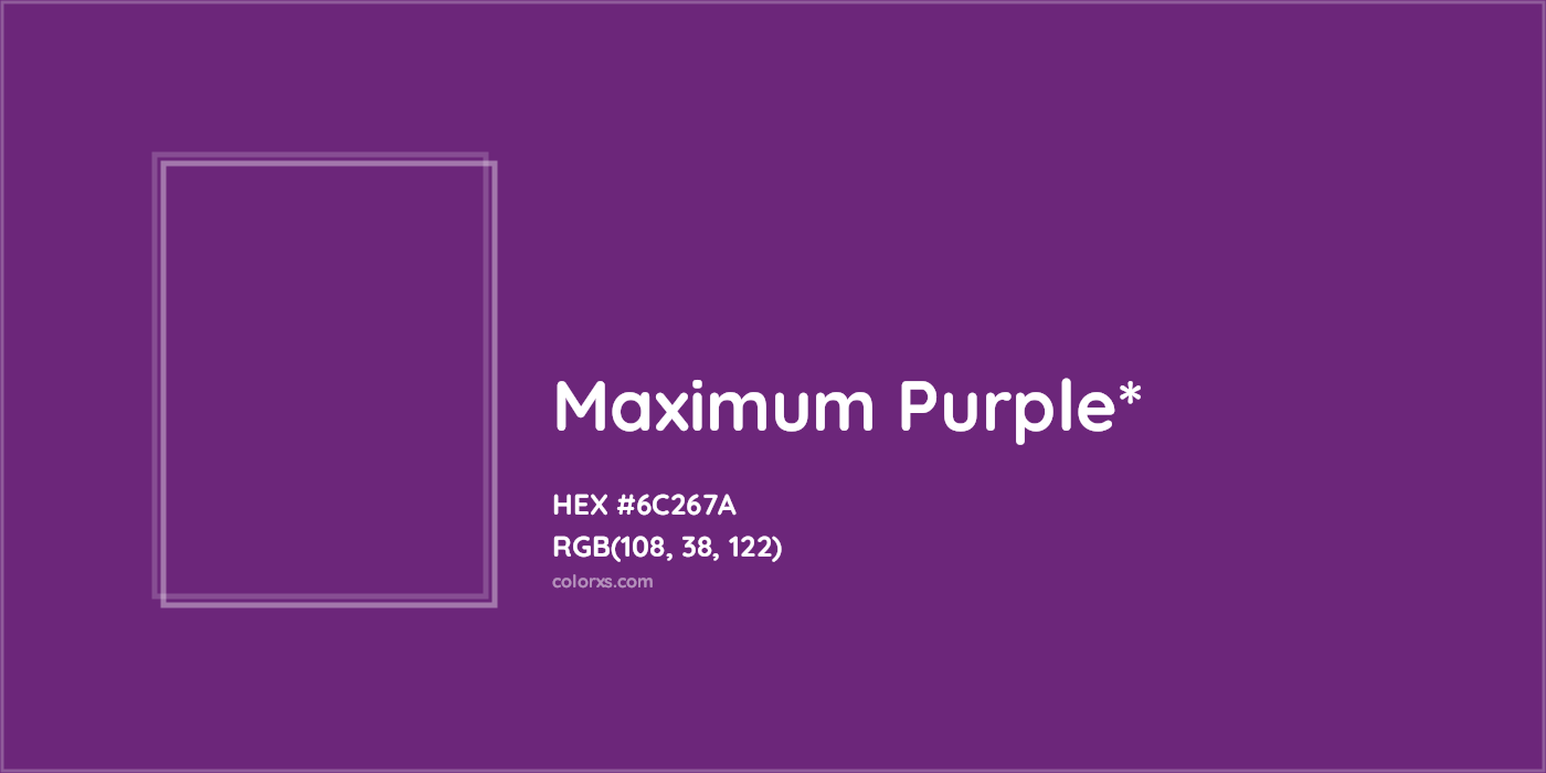 HEX #6C267A Color Name, Color Code, Palettes, Similar Paints, Images