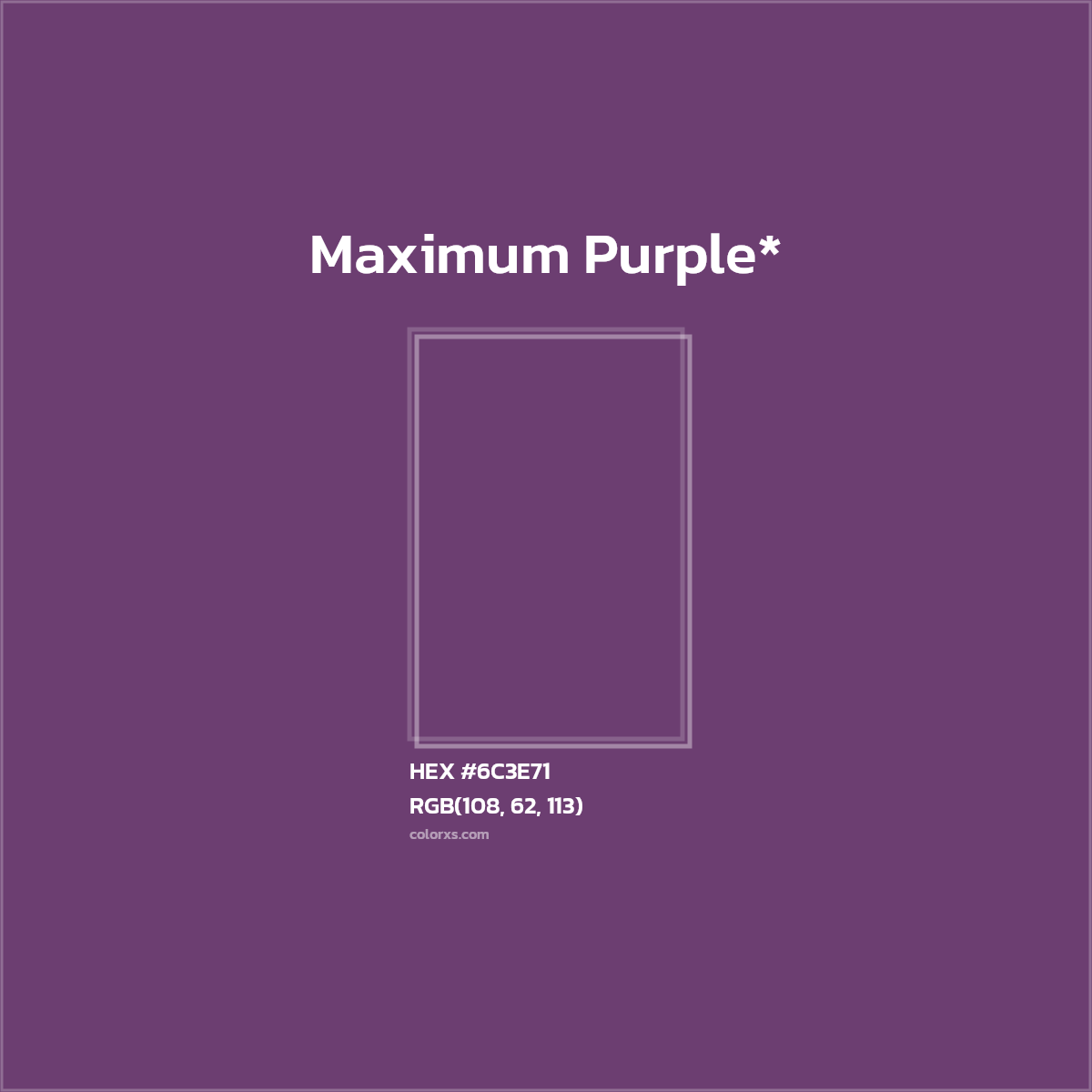 HEX #6C3E71 Color Name, Color Code, Palettes, Similar Paints, Images