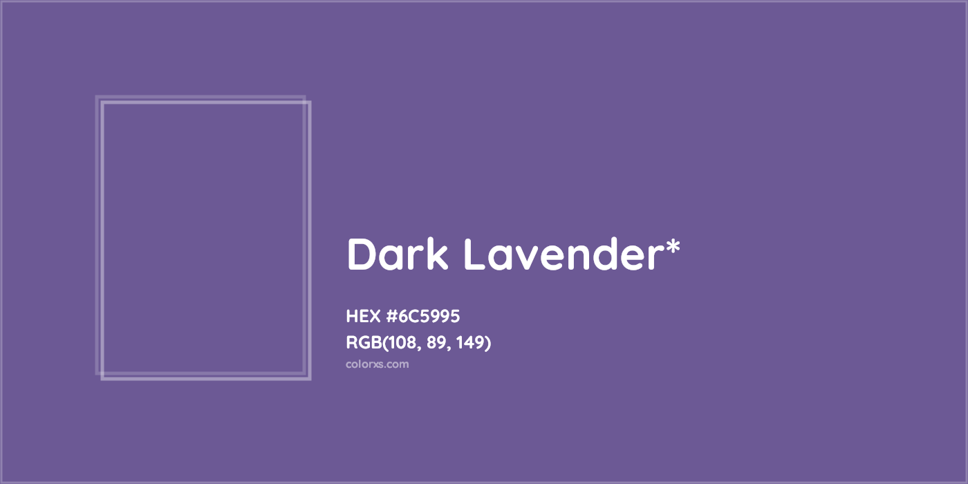 HEX #6C5995 Color Name, Color Code, Palettes, Similar Paints, Images