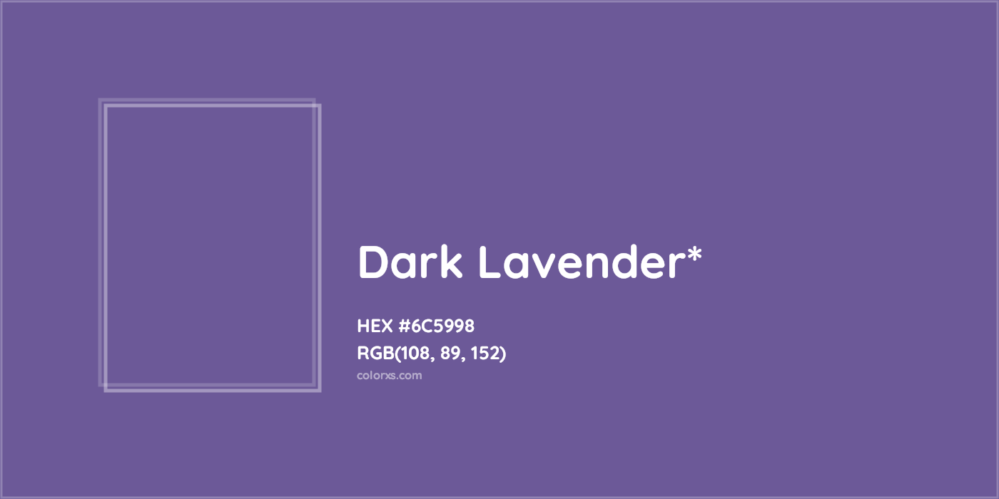 HEX #6C5998 Color Name, Color Code, Palettes, Similar Paints, Images