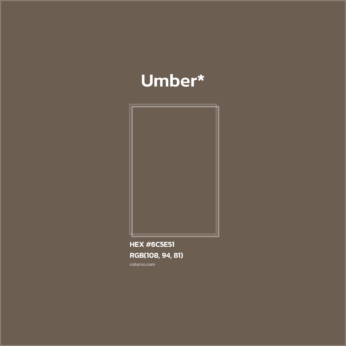 HEX #6C5E51 Color Name, Color Code, Palettes, Similar Paints, Images