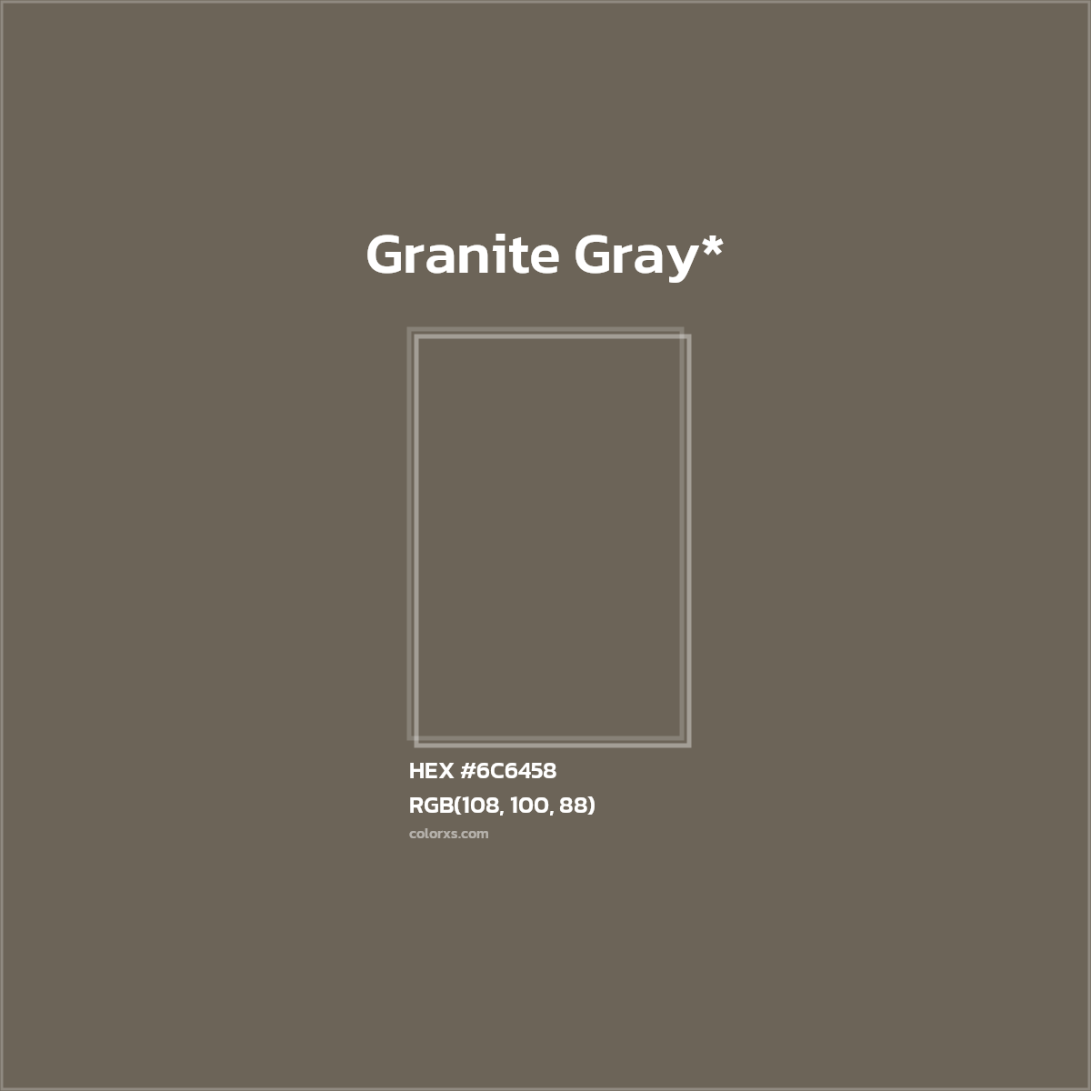 HEX #6C6458 Color Name, Color Code, Palettes, Similar Paints, Images