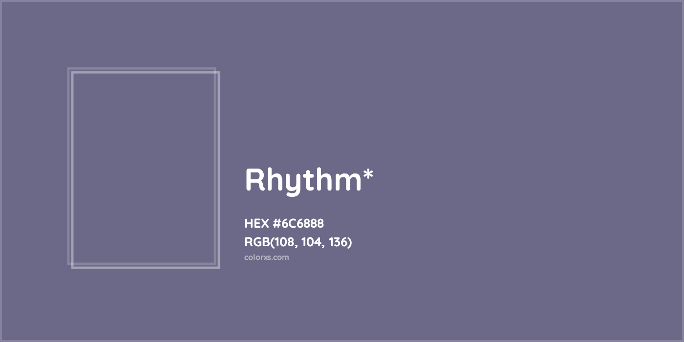 HEX #6C6888 Color Name, Color Code, Palettes, Similar Paints, Images