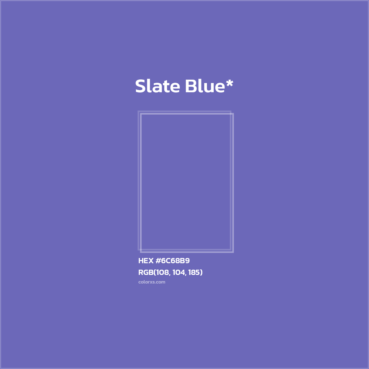 HEX #6C68B9 Color Name, Color Code, Palettes, Similar Paints, Images