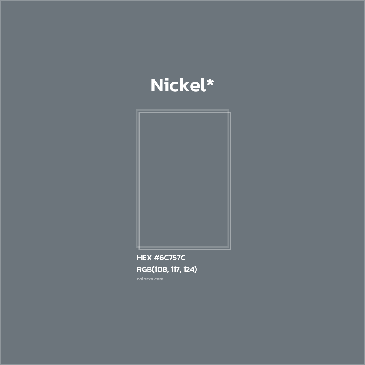HEX #6C757C Color Name, Color Code, Palettes, Similar Paints, Images