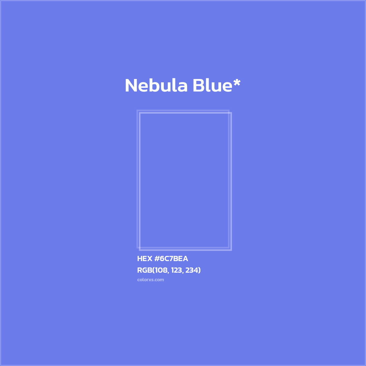 HEX #6C7BEA Color Name, Color Code, Palettes, Similar Paints, Images