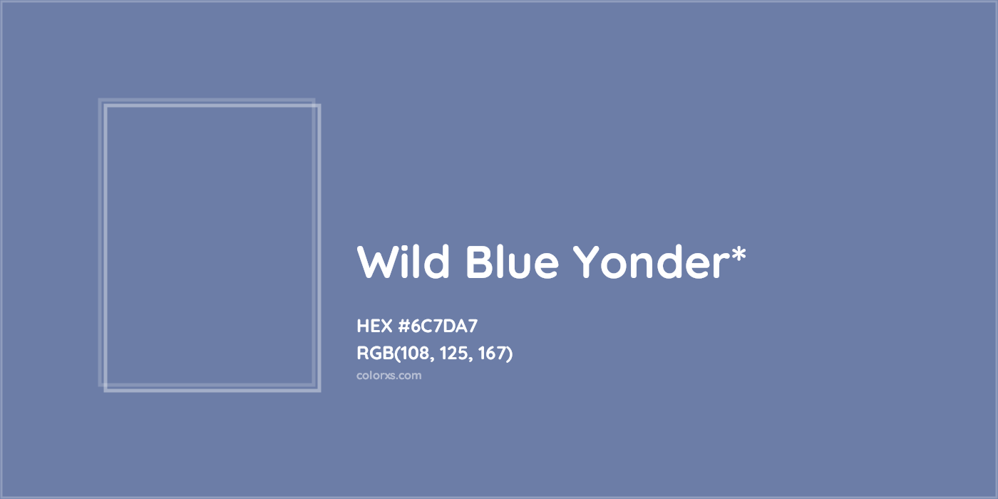 HEX #6C7DA7 Color Name, Color Code, Palettes, Similar Paints, Images