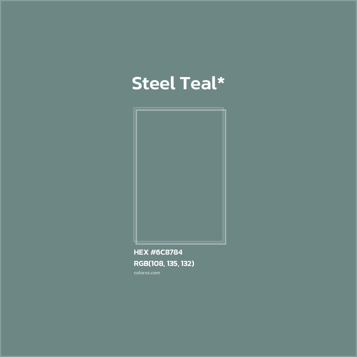 HEX #6C8784 Color Name, Color Code, Palettes, Similar Paints, Images