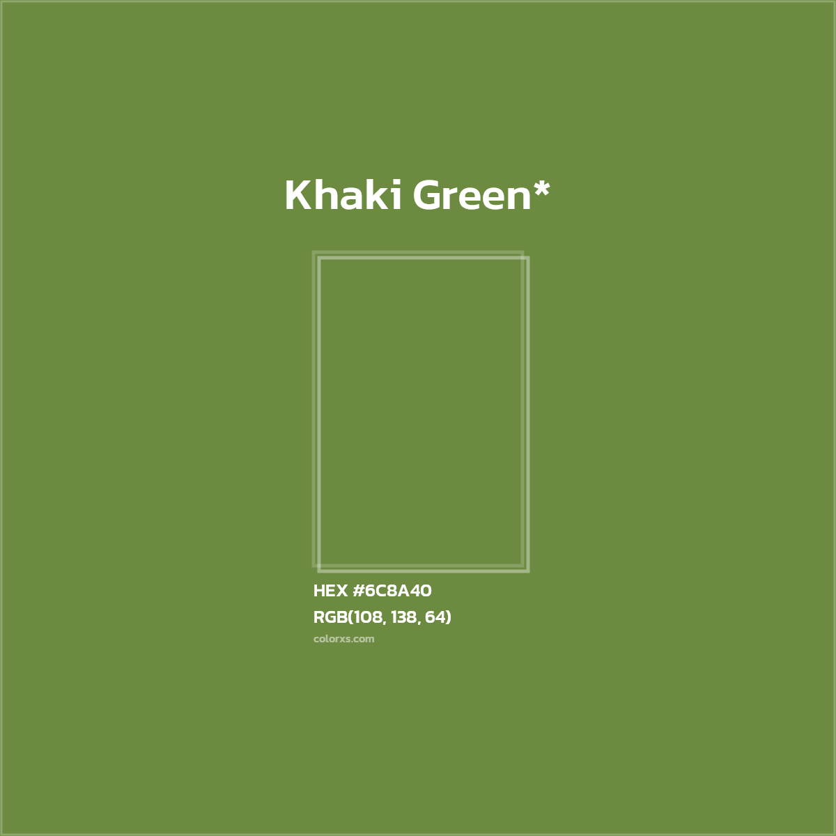 HEX #6C8A40 Color Name, Color Code, Palettes, Similar Paints, Images