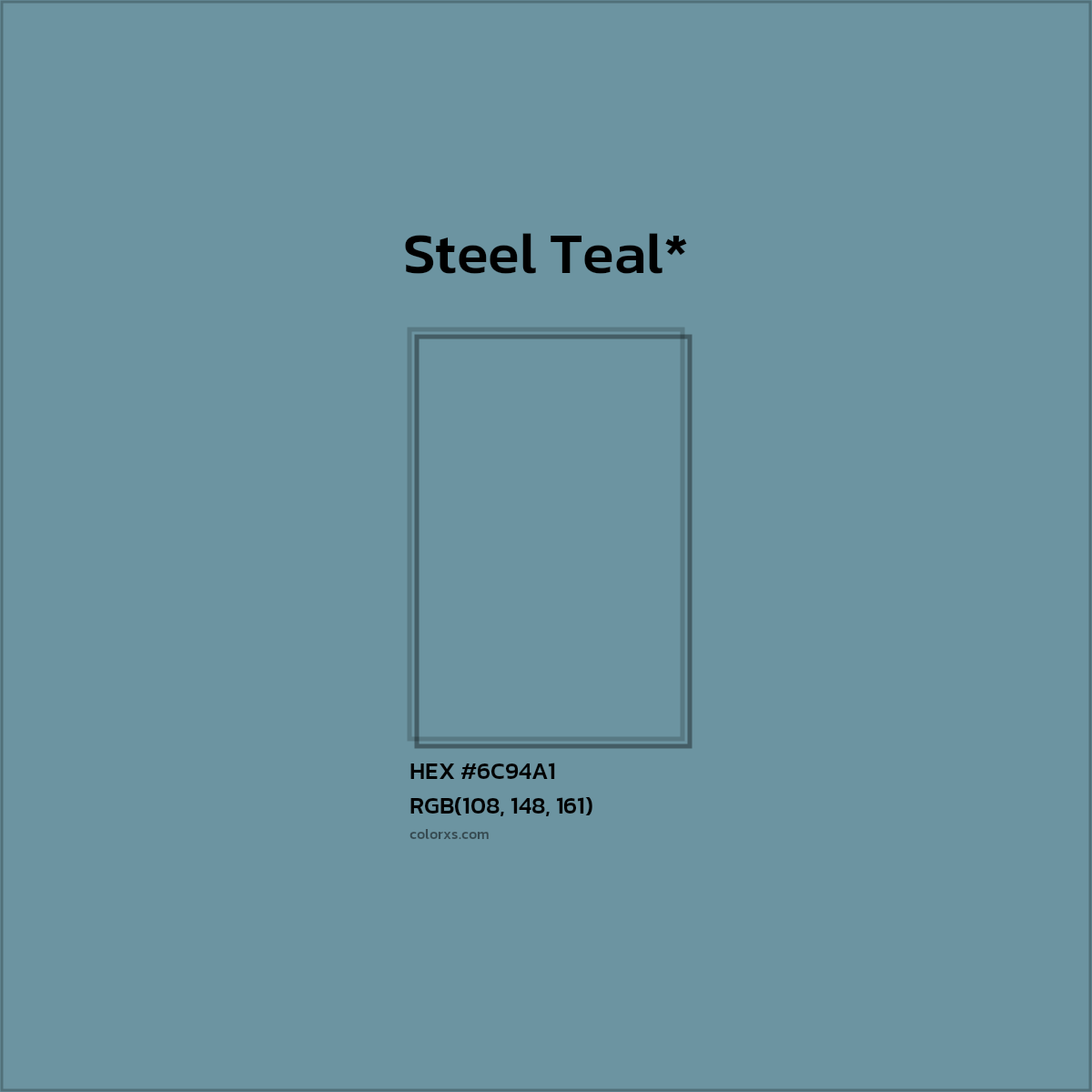 HEX #6C94A1 Color Name, Color Code, Palettes, Similar Paints, Images