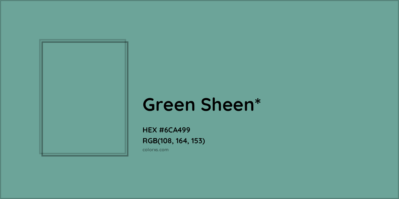 HEX #6CA499 Color Name, Color Code, Palettes, Similar Paints, Images