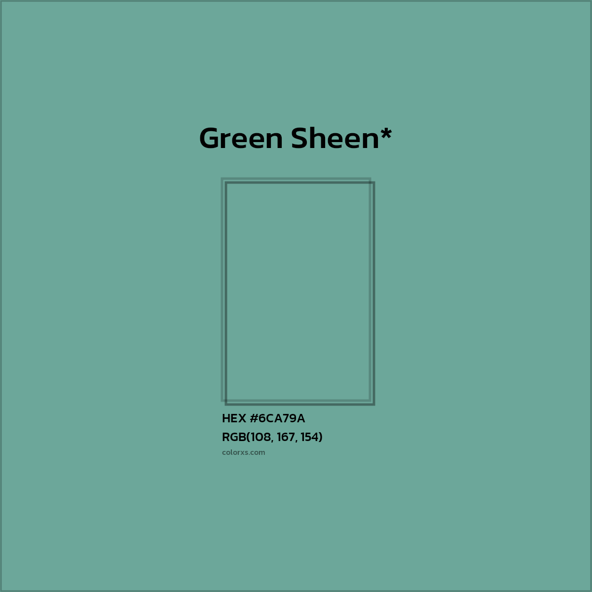HEX #6CA79A Color Name, Color Code, Palettes, Similar Paints, Images