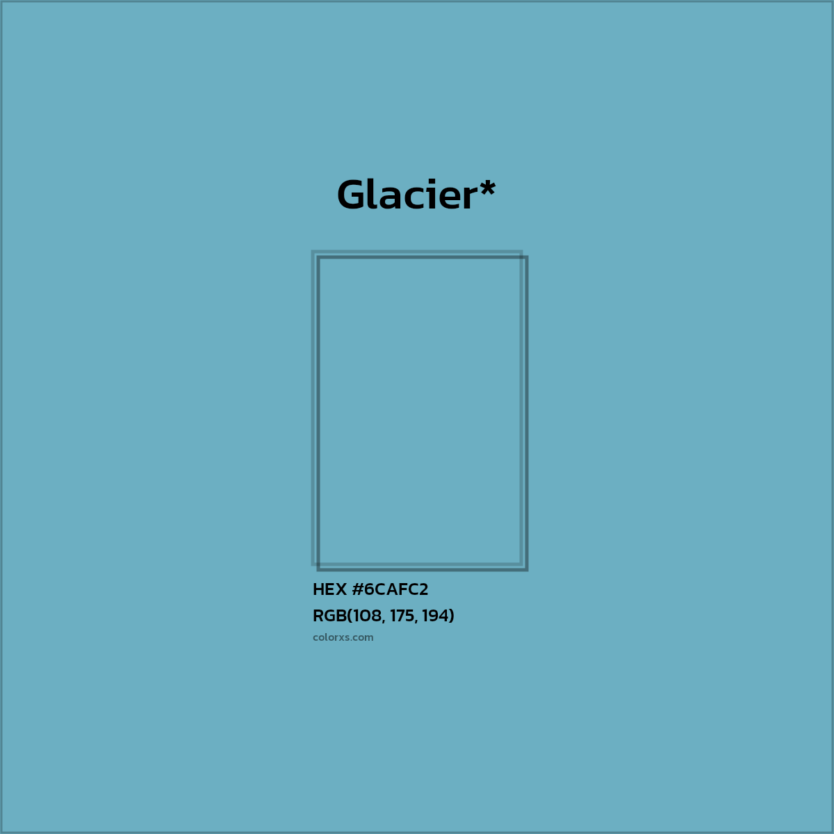 HEX #6CAFC2 Color Name, Color Code, Palettes, Similar Paints, Images