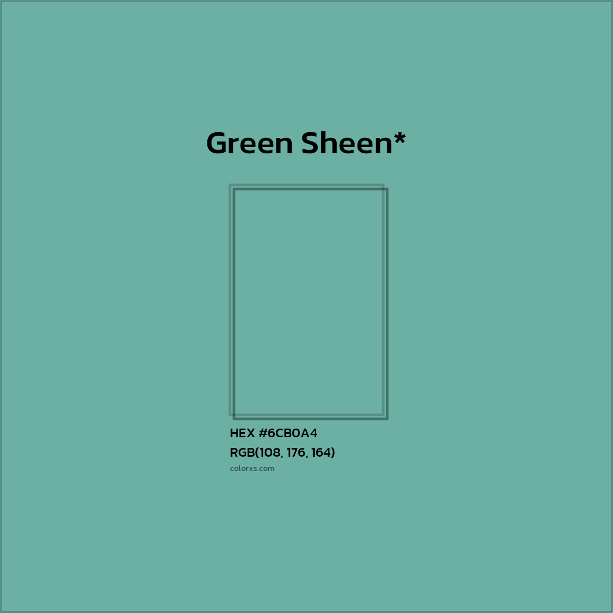 HEX #6CB0A4 Color Name, Color Code, Palettes, Similar Paints, Images