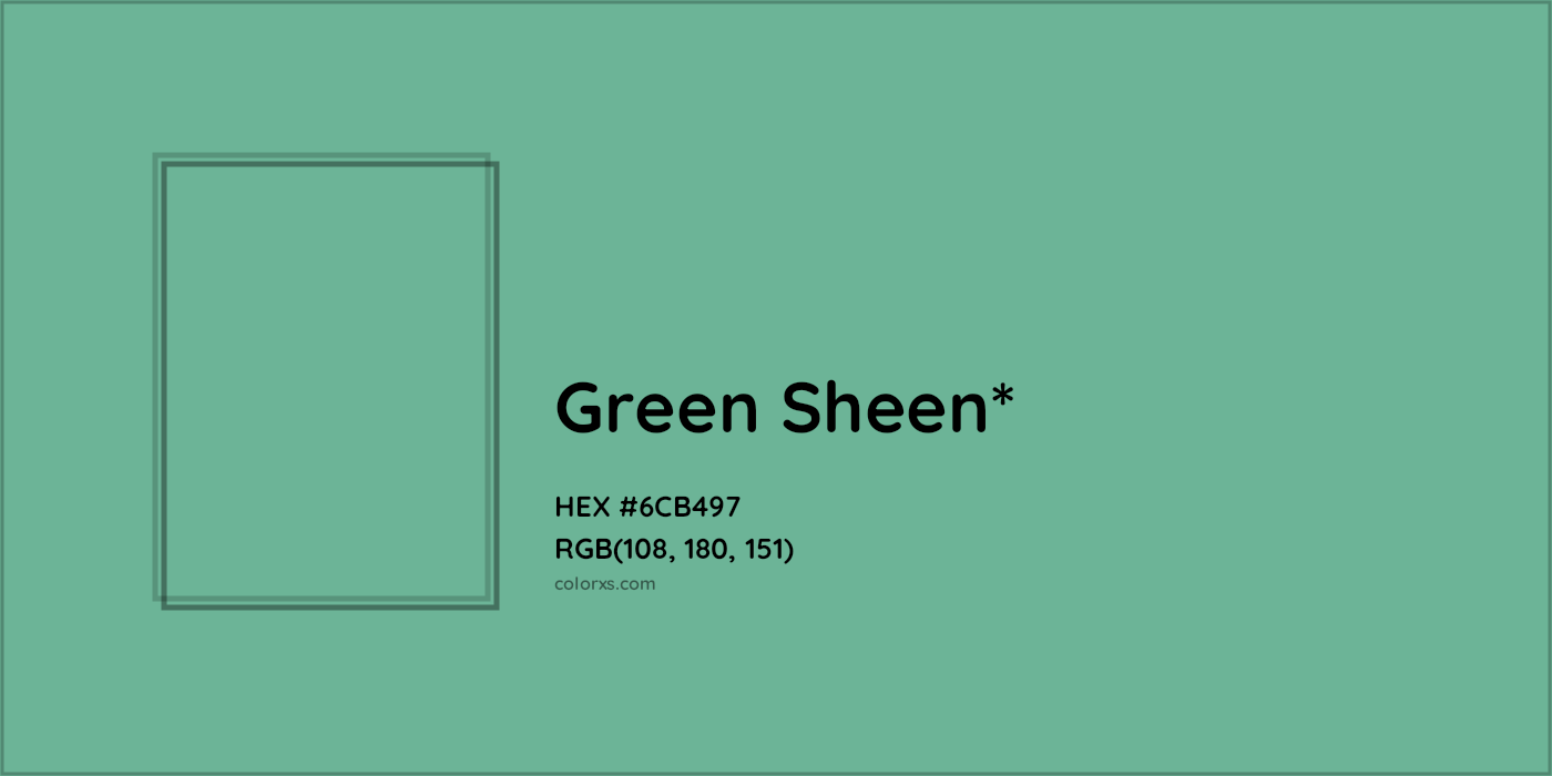 HEX #6CB497 Color Name, Color Code, Palettes, Similar Paints, Images
